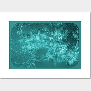 Aqua Ice Crystals Posters and Art